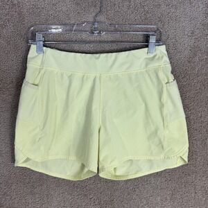 Athleta Girl Shorts Girls XXL/16 Yellow‎ Record Breaker 3" Running Lined Pockets
